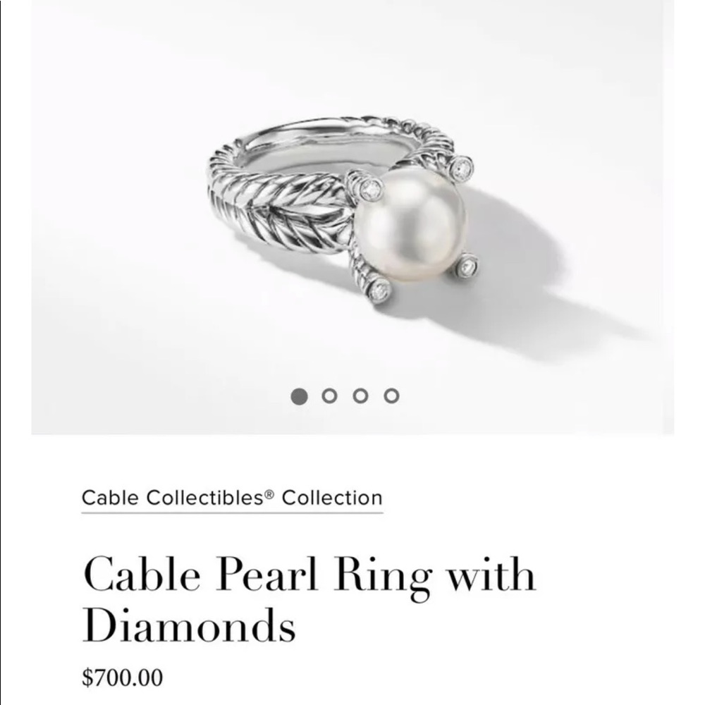 Yurman Pearl and Diamond Ring